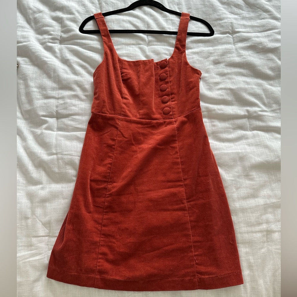 Forever 21 Rust mini corduroy dress